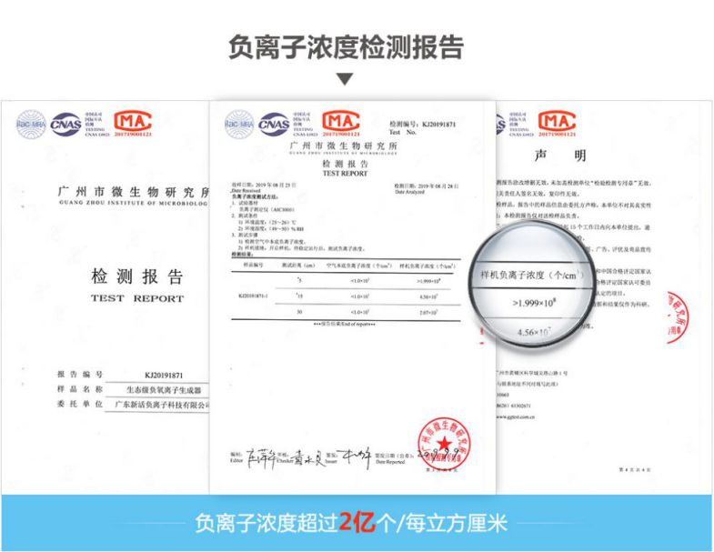 負離子濃度檢測